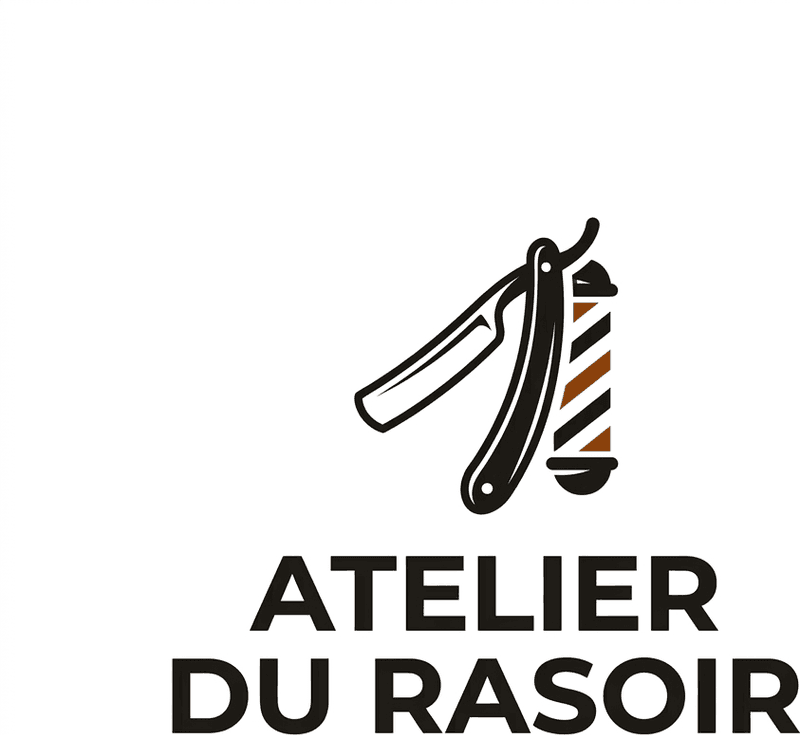 Logo créé pour Atelier du Rasoir, barbier