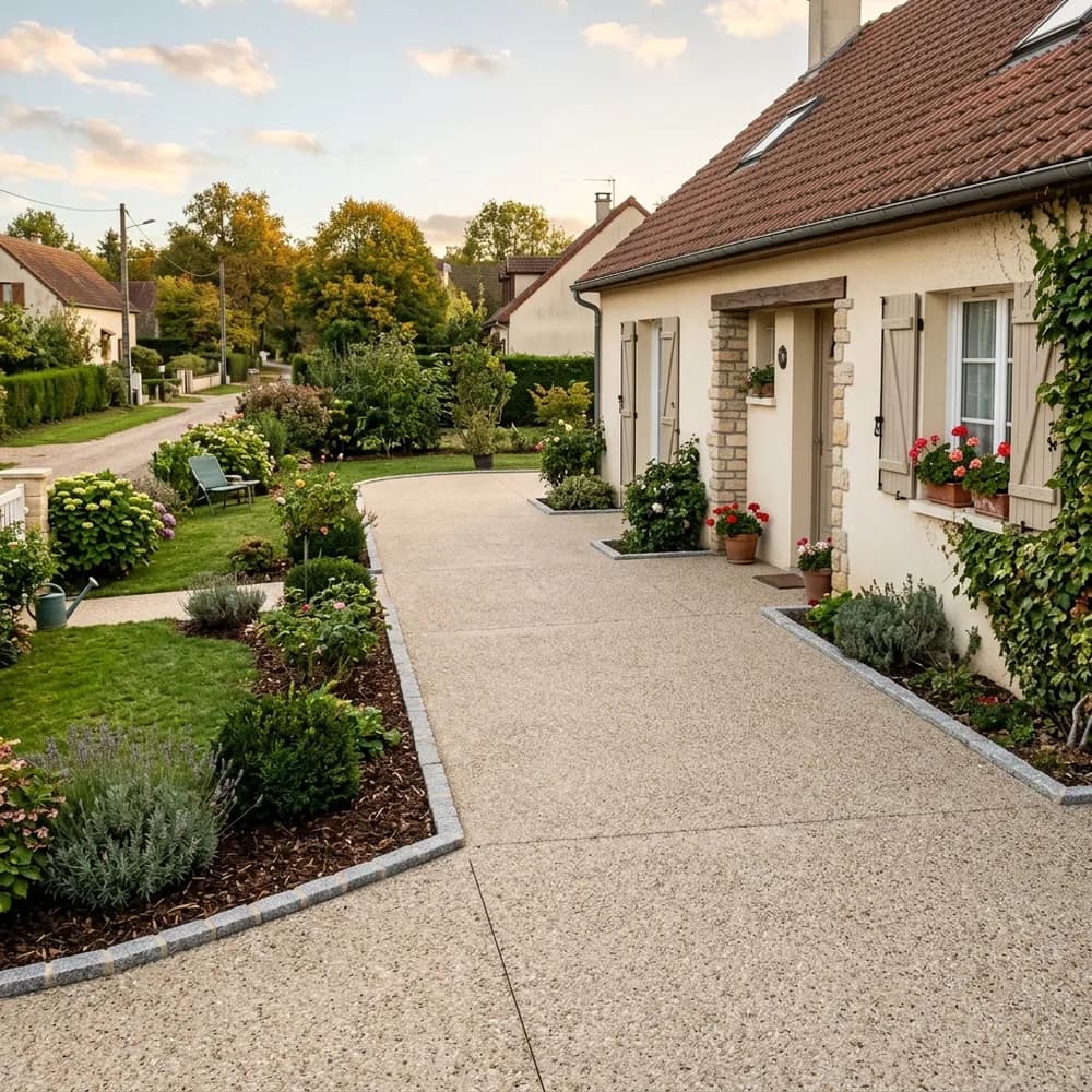 Dalle béton coulée pour extension