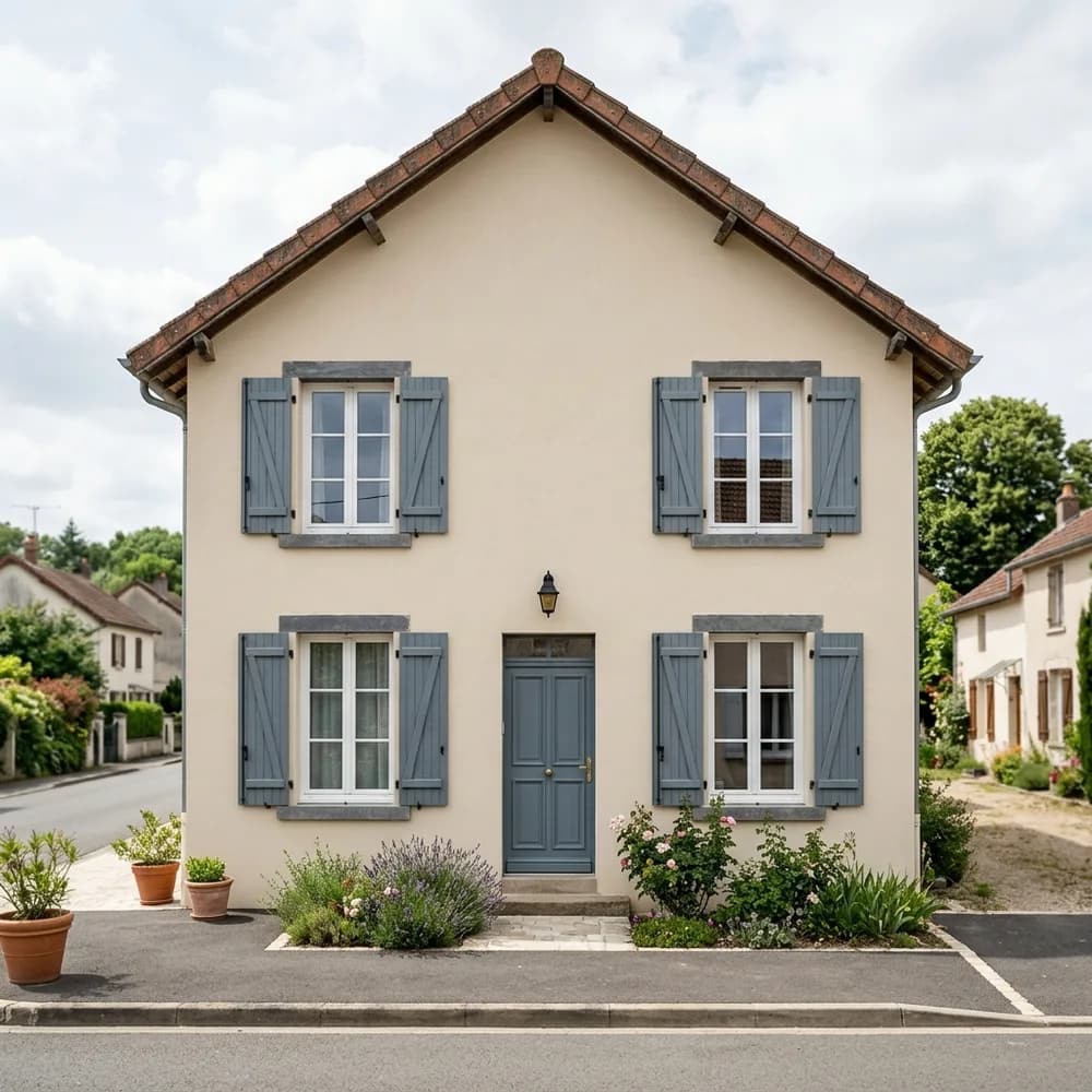 Façade après ravalement et enduit